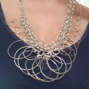 Silver Hoop Necklace